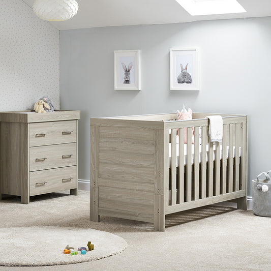 OBABY Nika 2 Piece Room Set - Grey Wash, Grey Wash with White & White Wash