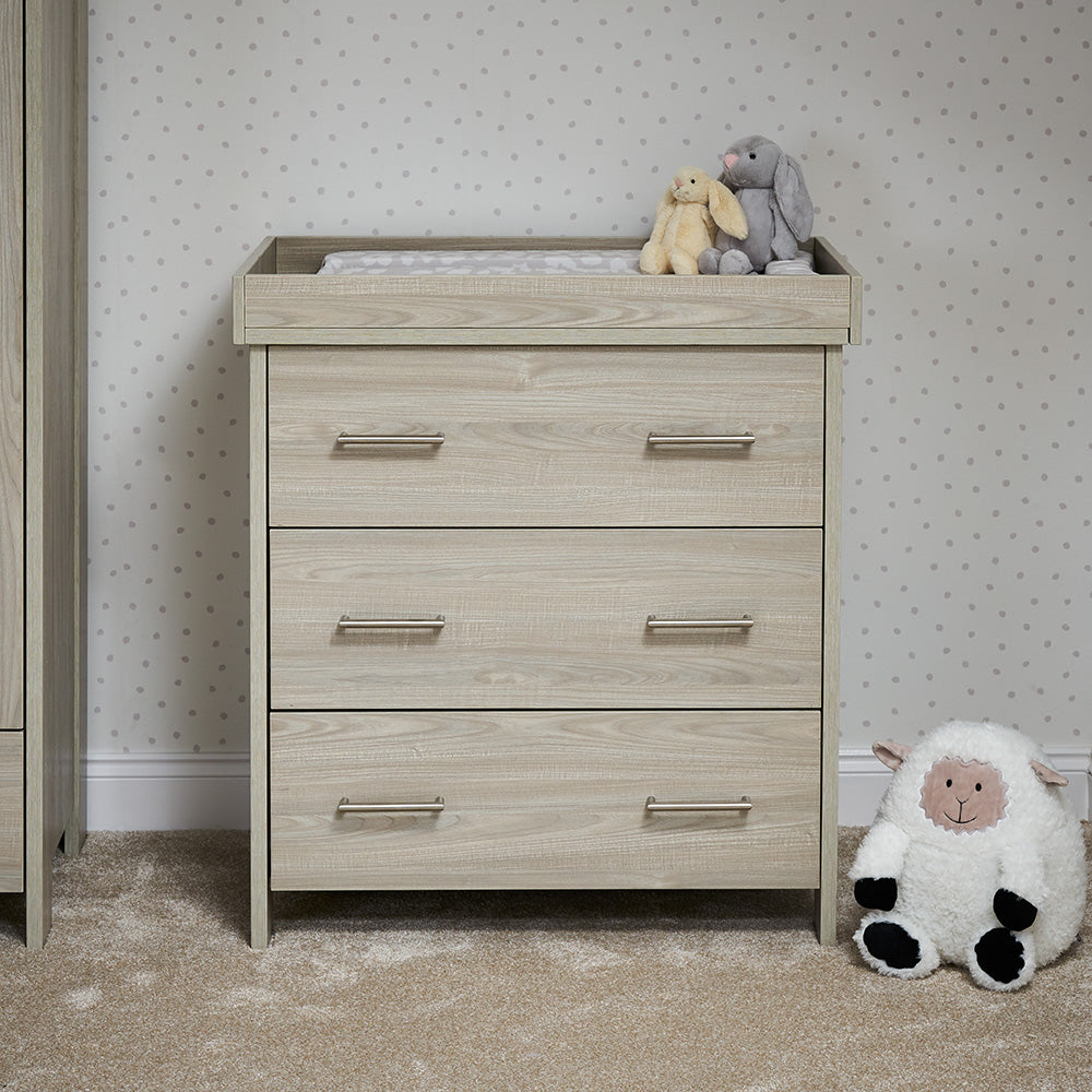OBABY Nika 2 Piece Room Set - Grey Wash, Grey Wash with White & White Wash