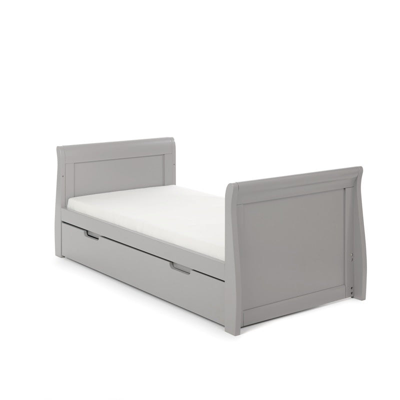OBABY - Stamford Classic Sleigh 2 Piece Room Set - Warm Grey & White