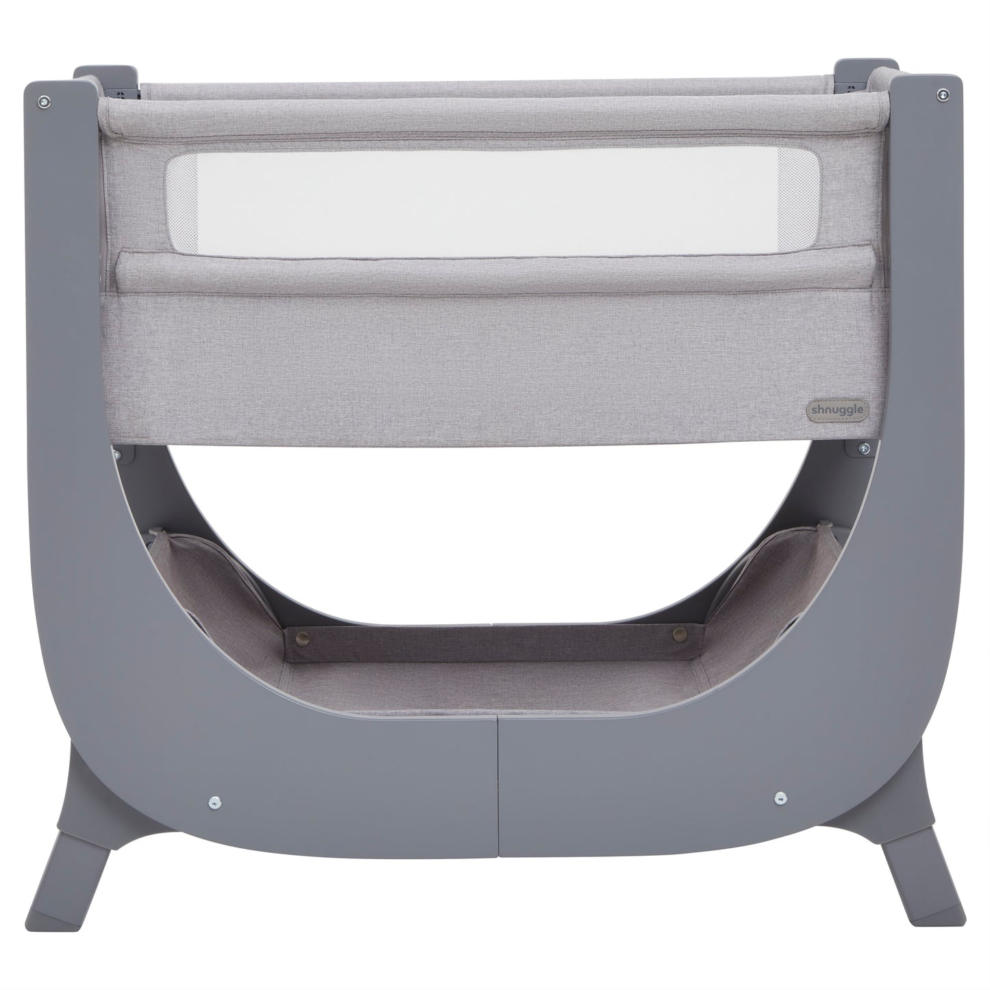 Shnuggle Air Lite Bedside Crib Adjustable Height baby Bed with Mattress