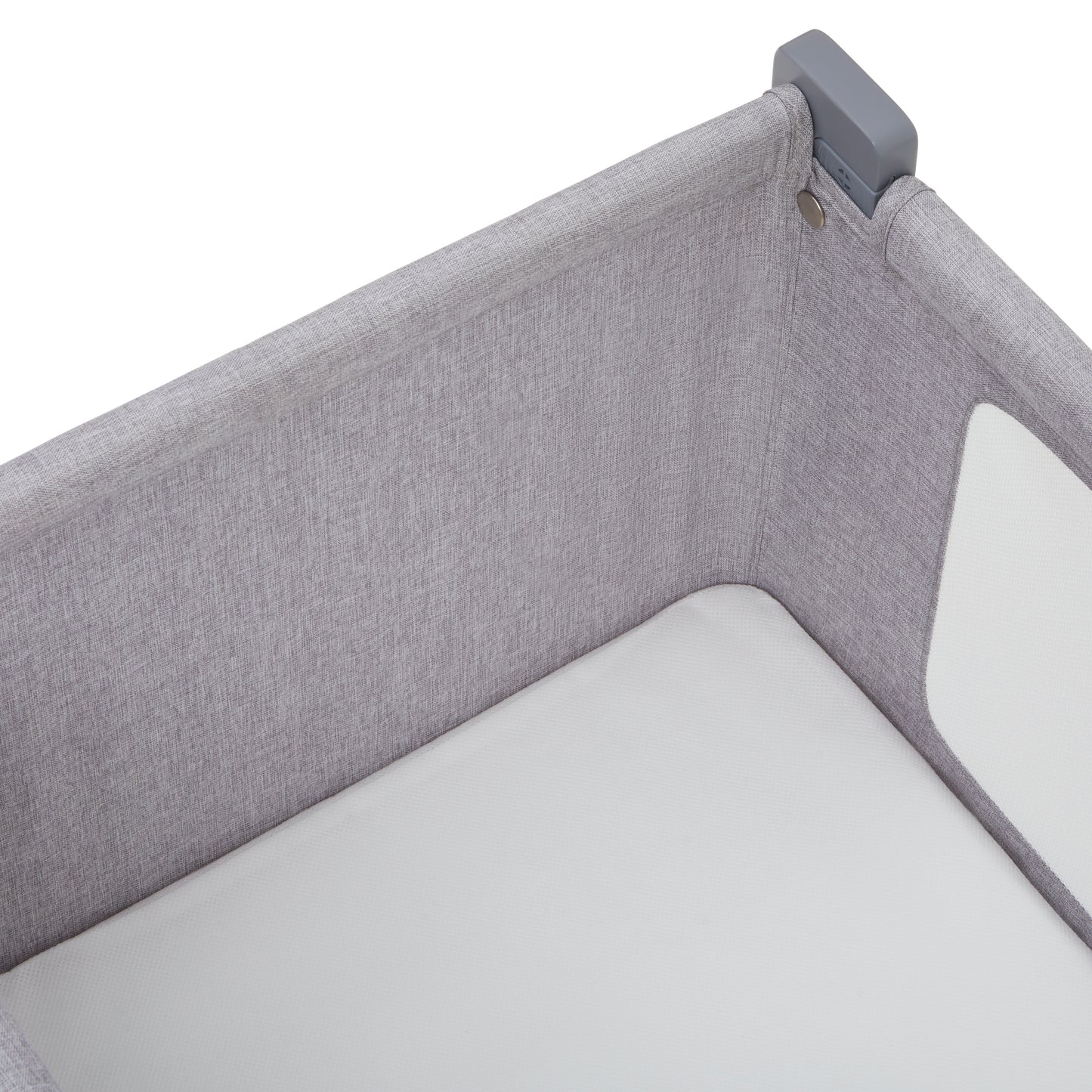 Shnuggle Air Lite Bedside Crib Adjustable Height baby Bed with Mattress