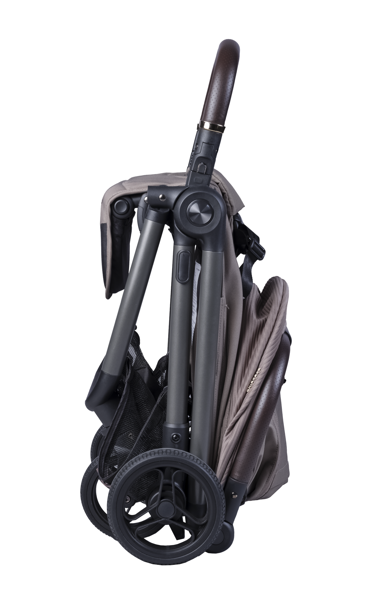 Bababing Auto Fold Compact Stroller - Minky & Black