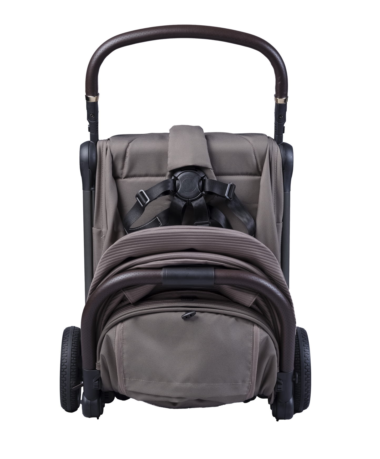 Bababing Auto Fold Compact Stroller - Minky & Black
