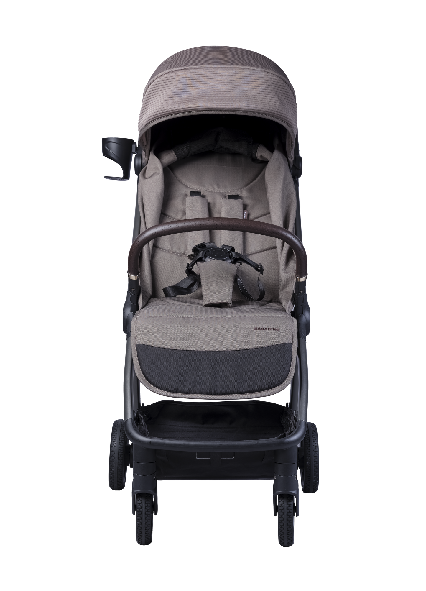 Bababing Auto Fold Compact Stroller - Minky & Black