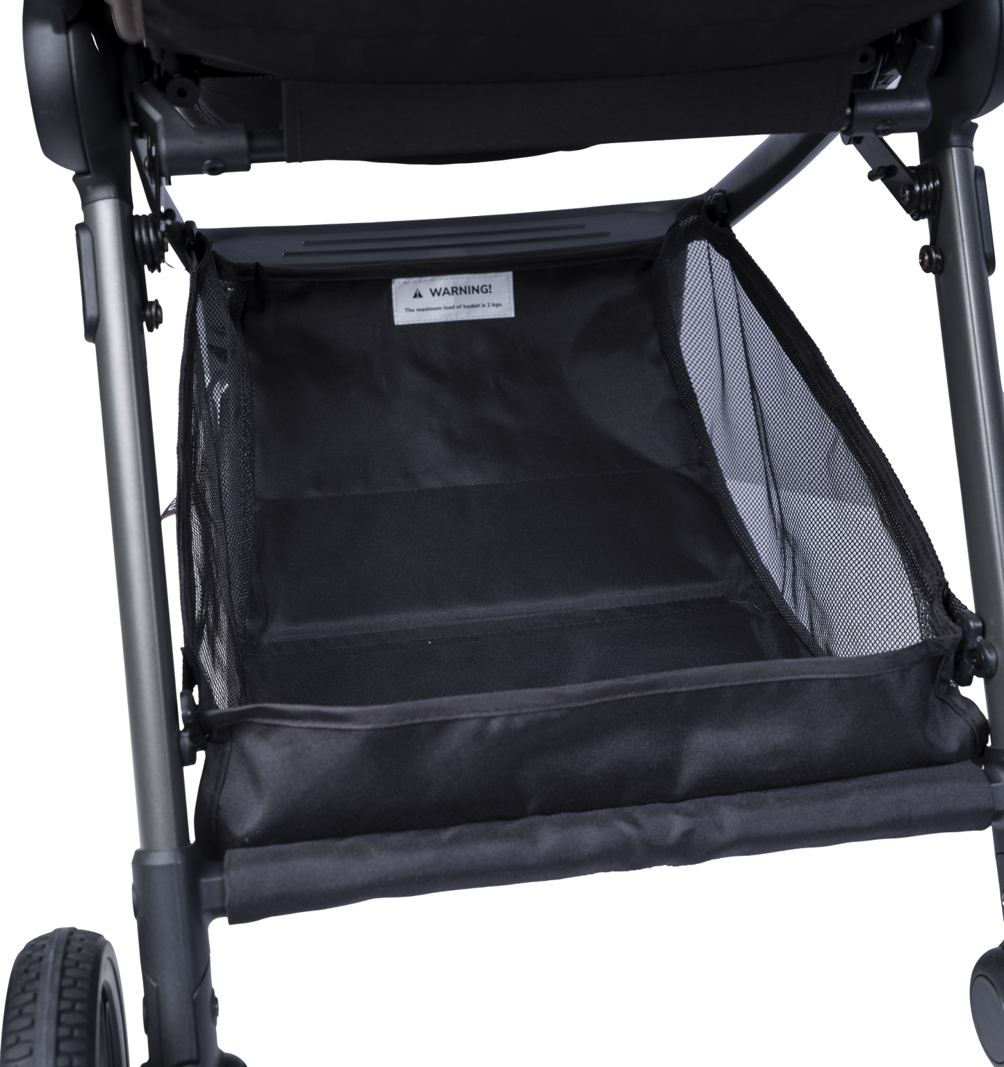Bababing Auto Fold Compact Stroller - Minky & Black