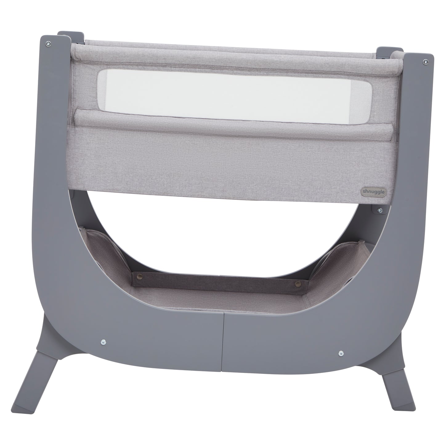 Shnuggle Air Lite Bedside Crib Adjustable Height baby Bed with Mattress