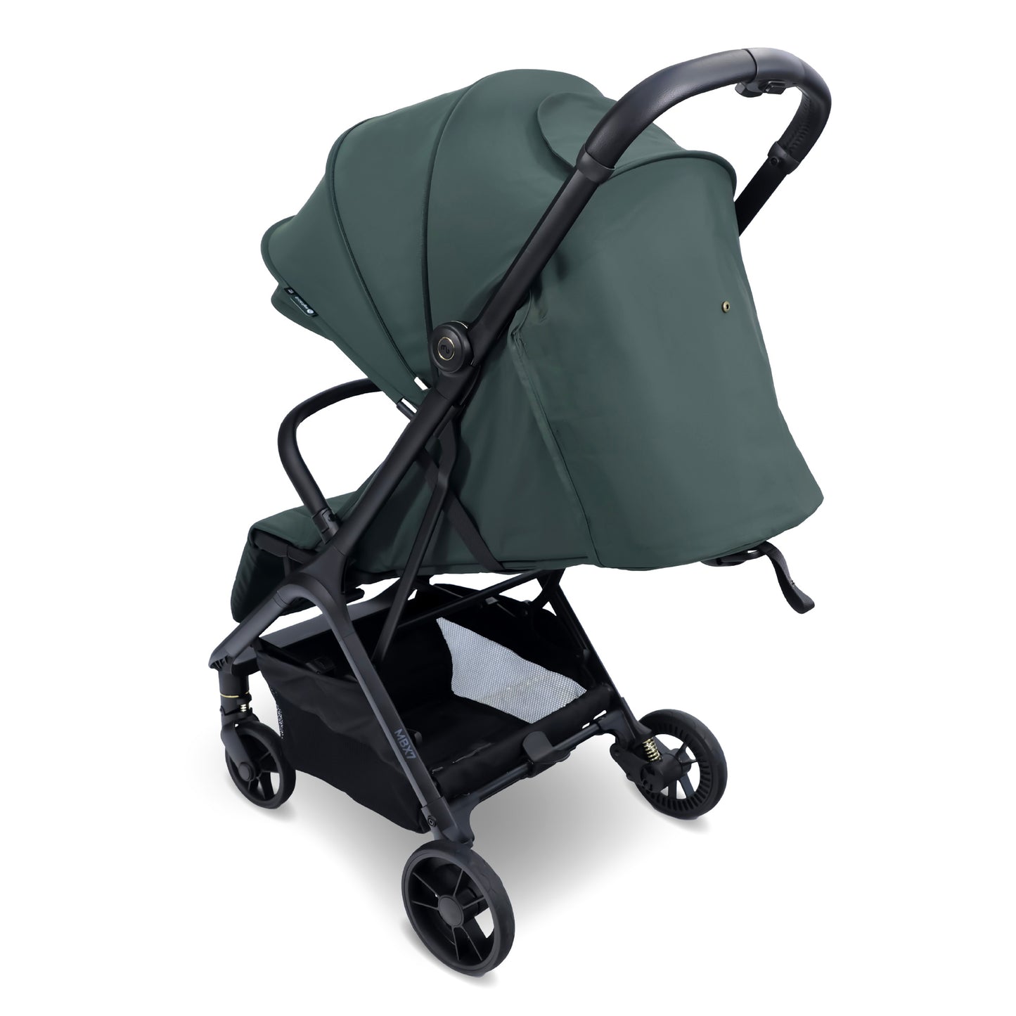 MY BABIIE MBX7 Plus Auto-Fold Stroller - Forest Green, Camel, Black