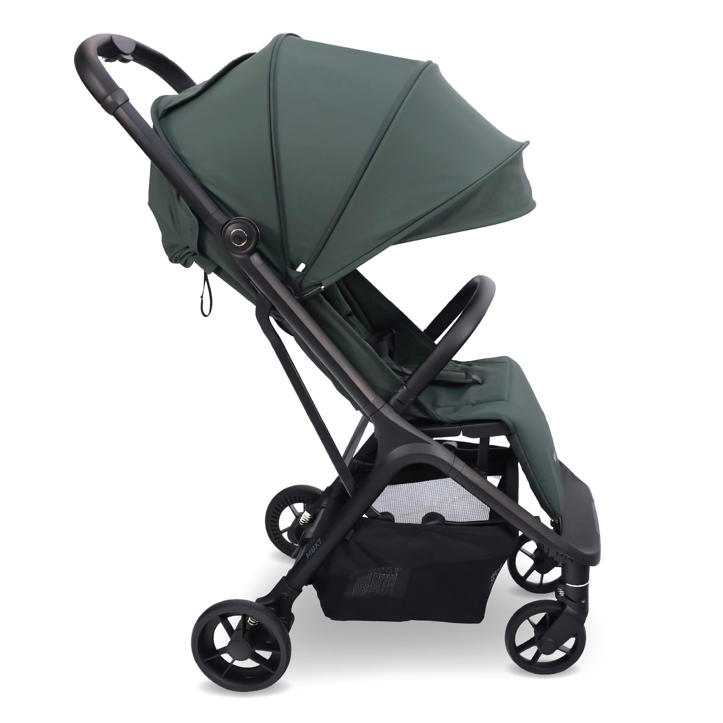 MY BABIIE MBX7 Plus Auto-Fold Stroller - Forest Green, Camel, Black