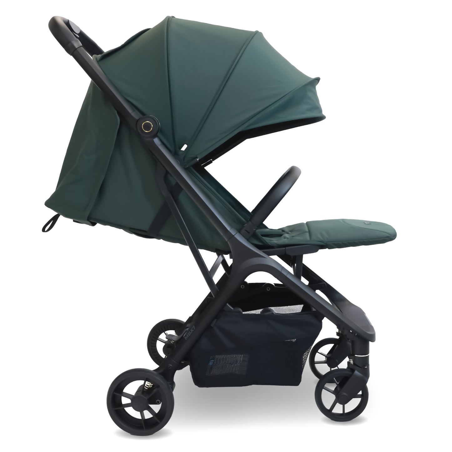 MY BABIIE MBX7 Plus Auto-Fold Stroller - Forest Green, Camel, Black