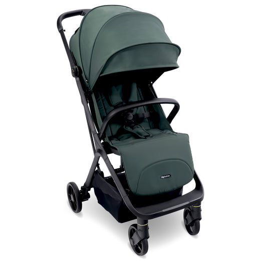 MY BABIIE MBX7 Plus Auto-Fold Stroller - Forest Green, Camel, Black