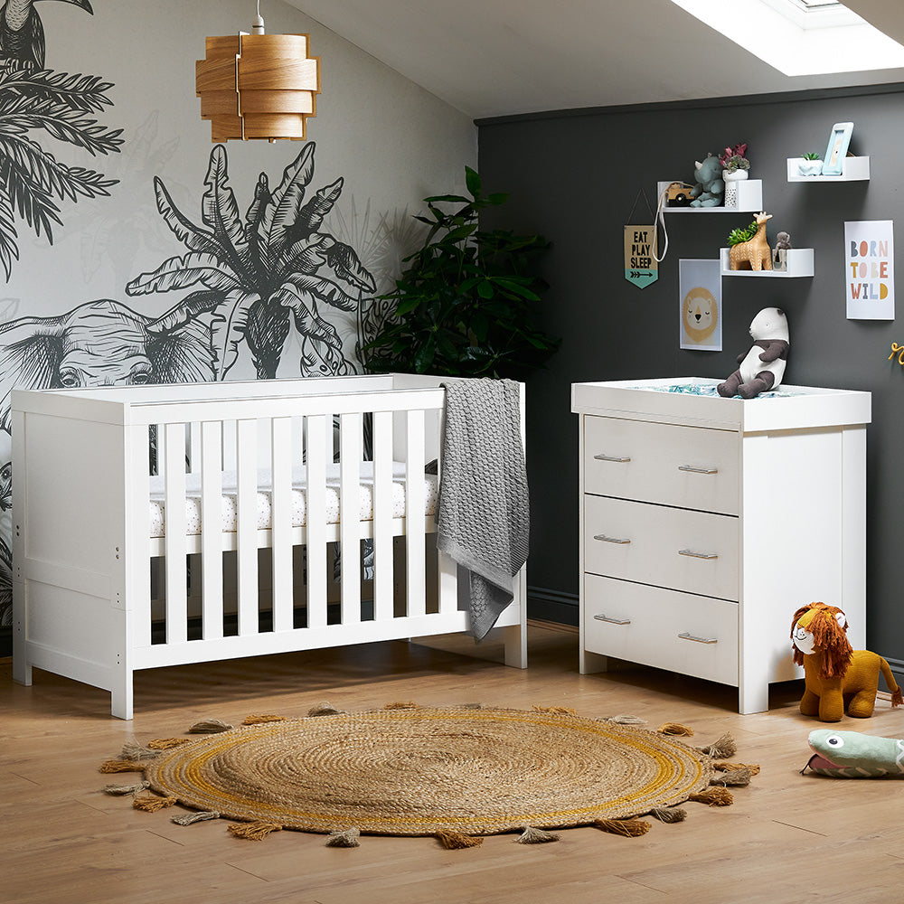 OBABY Nika 2 Piece Room Set - Grey Wash, Grey Wash with White & White Wash