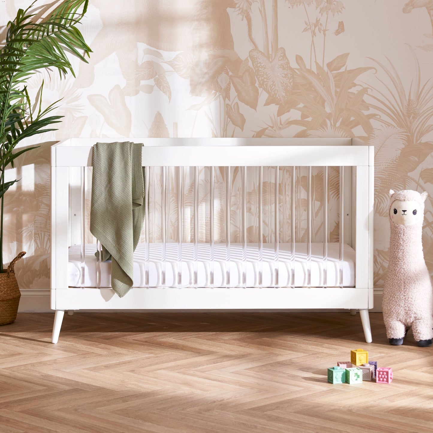 OBABY Maya Acrylic Cot Bed - Modern Scandinavian Design