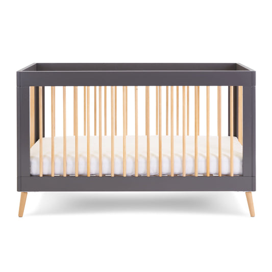 OBABY Maya Cot Bed - Available in Slate, Nordic White, and White with Natural Finish