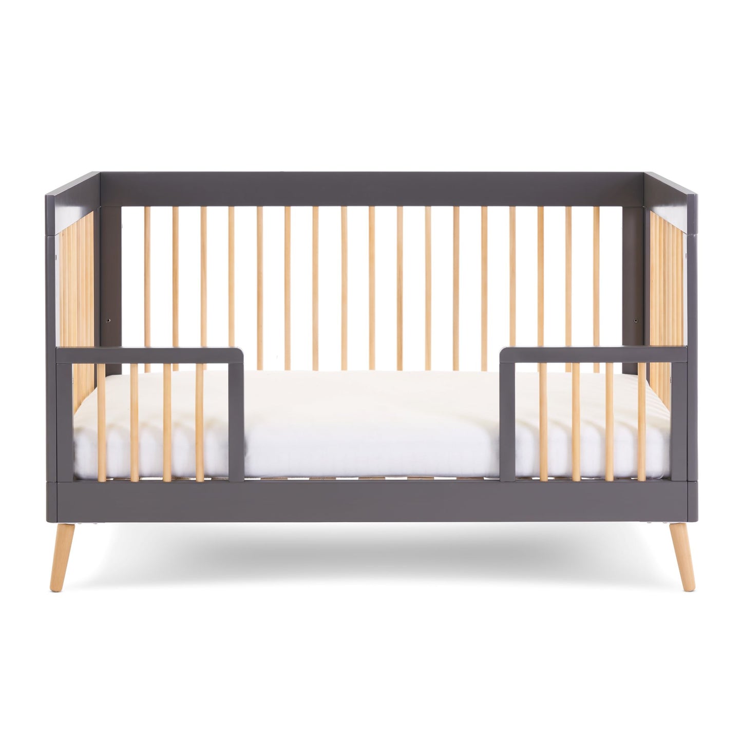 OBABY Maya Cot Bed - Available in Slate, Nordic White, and White with Natural Finish