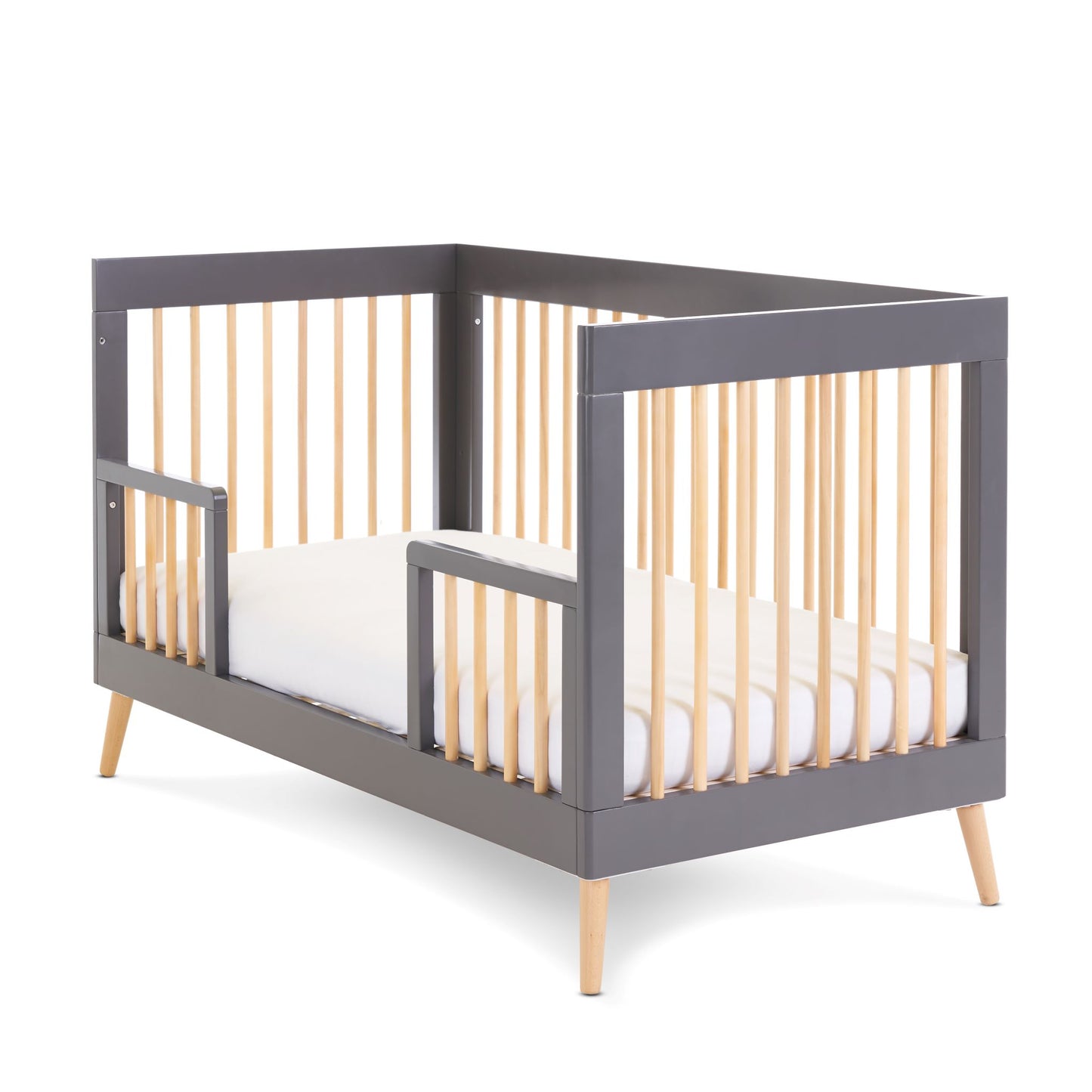 OBABY Maya Cot Bed - Available in Slate, Nordic White, and White with Natural Finish