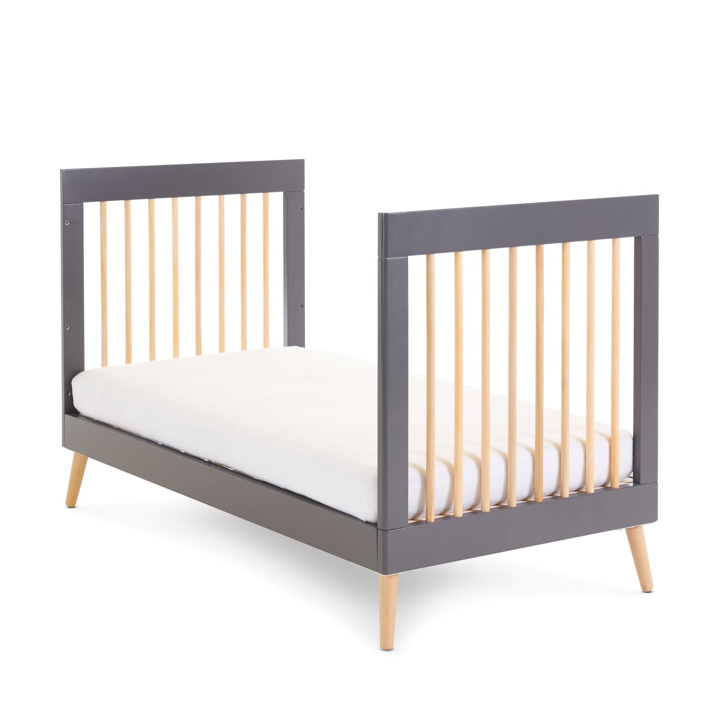 OBABY Maya Cot Bed - Available in Slate, Nordic White, and White with Natural Finish