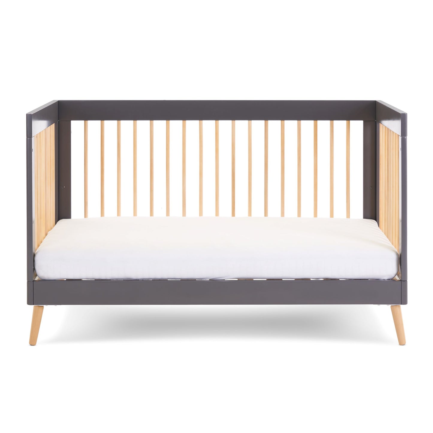 OBABY Maya Cot Bed - Available in Slate, Nordic White, and White with Natural Finish