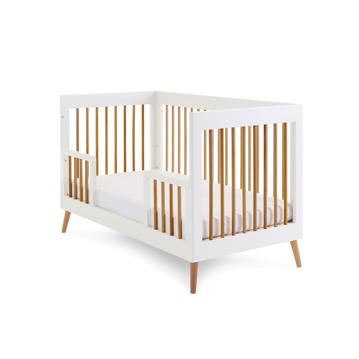 OBABY Maya Cot Bed - Available in Slate, Nordic White, and White with Natural Finish