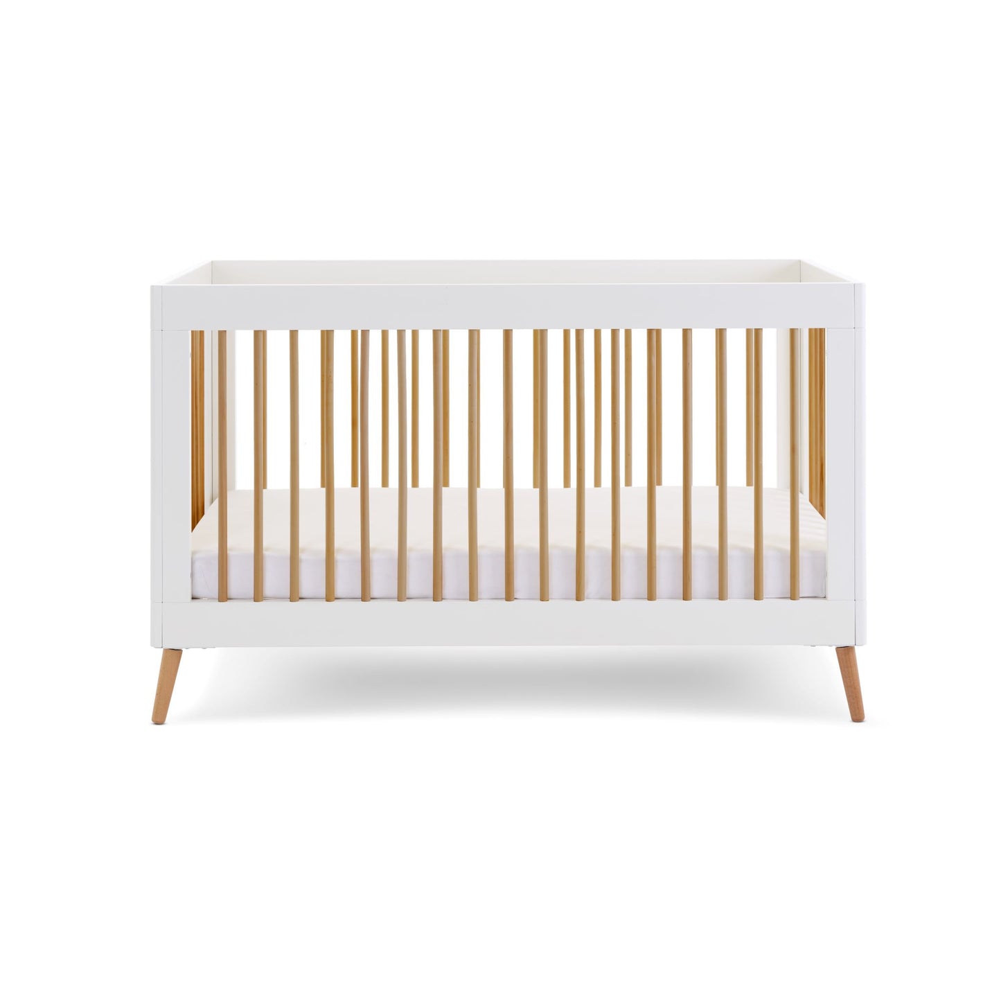 OBABY Maya Cot Bed - Available in Slate, Nordic White, and White with Natural Finish