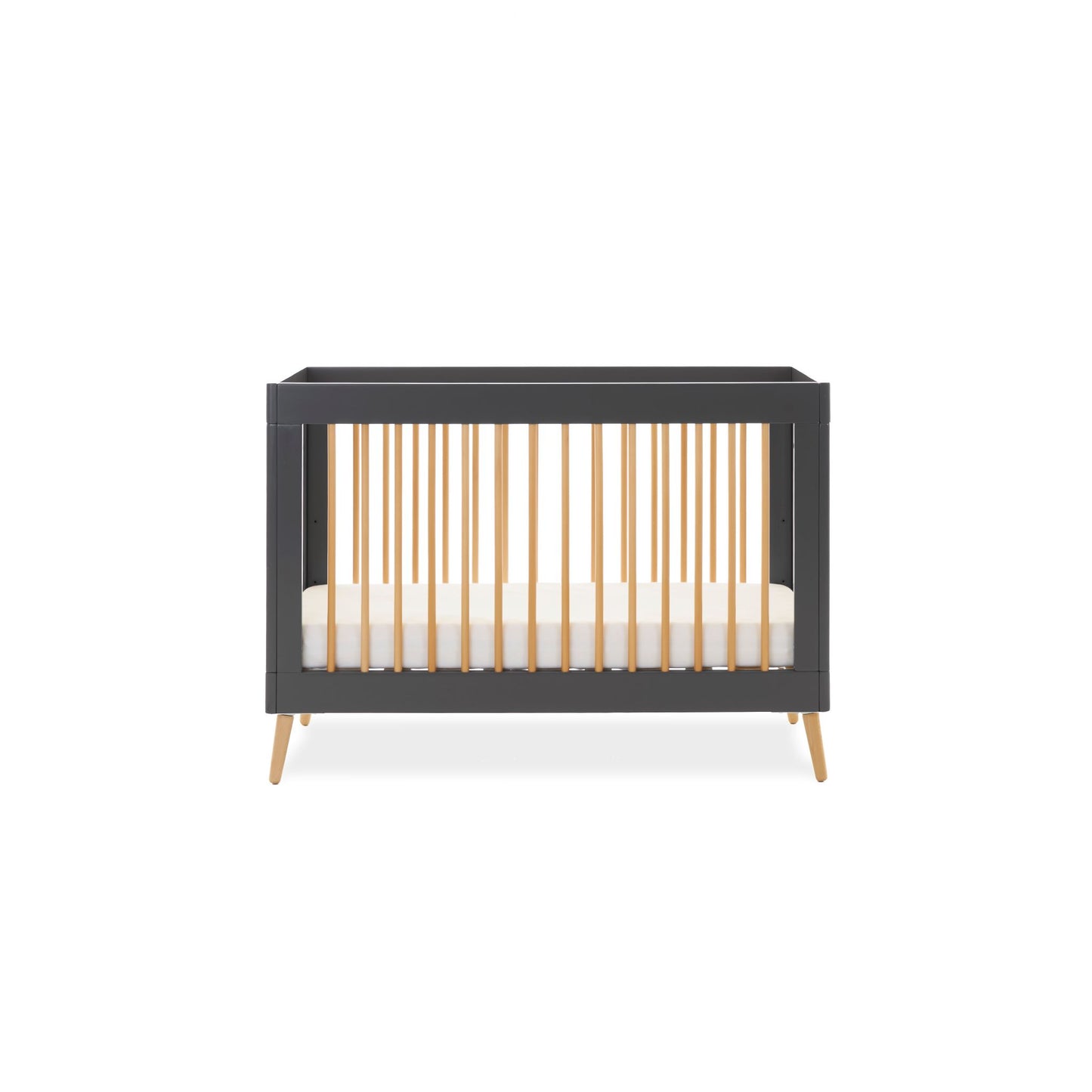 OBABY Maya Mini Cot Bed - available in Slate or White and Natural Wood Finish