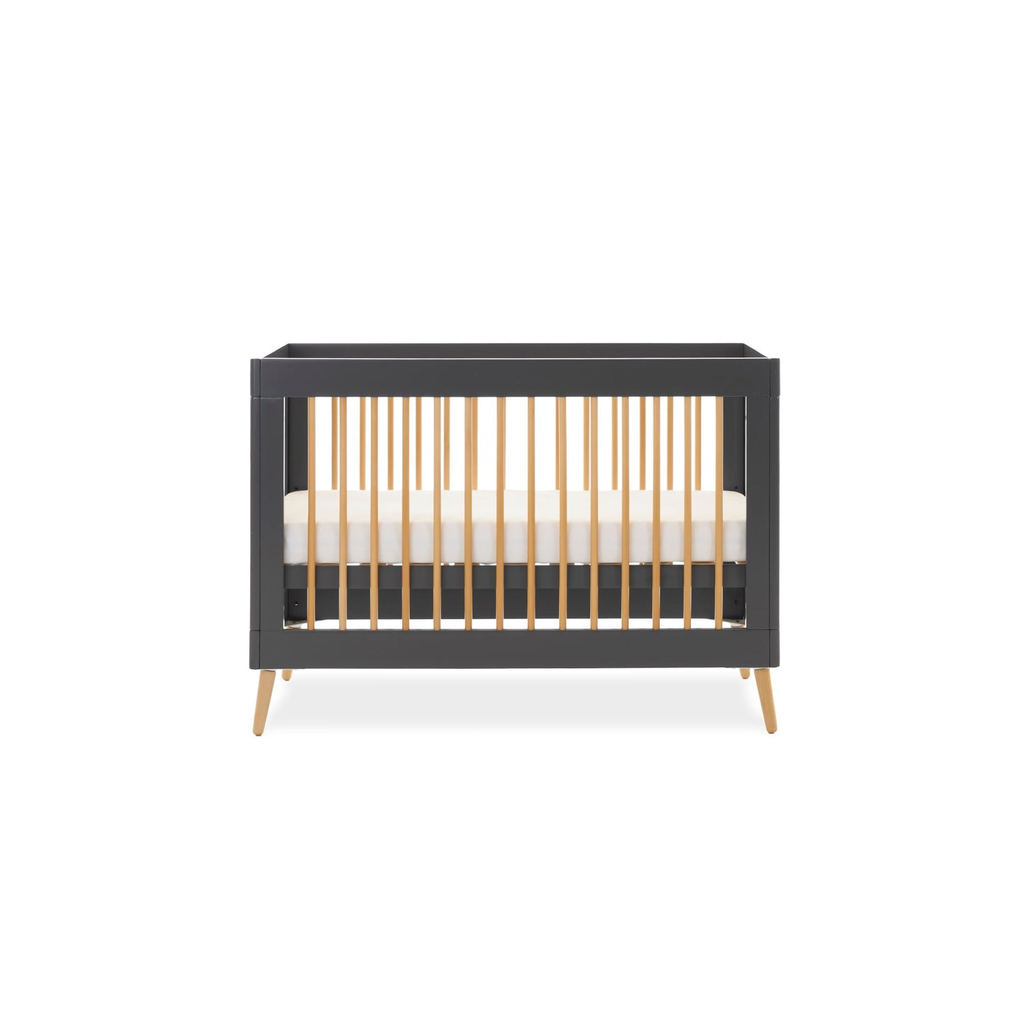 OBABY Maya Mini Cot Bed - available in Slate or White and Natural Wood Finish