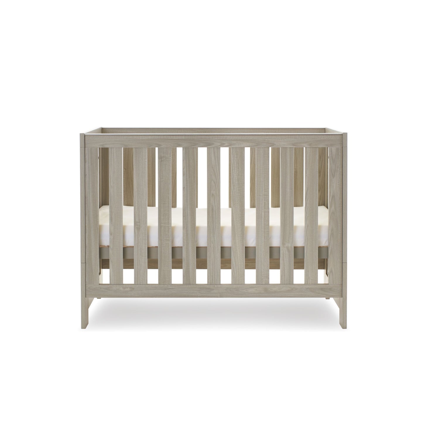 OBABY Nika Mini Cot Bed - available in Grey Wash, Grey & White Wash, and White Wash