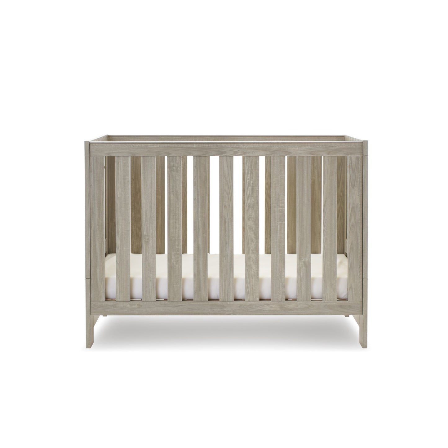 OBABY Nika Mini Cot Bed - available in Grey Wash, Grey & White Wash, and White Wash