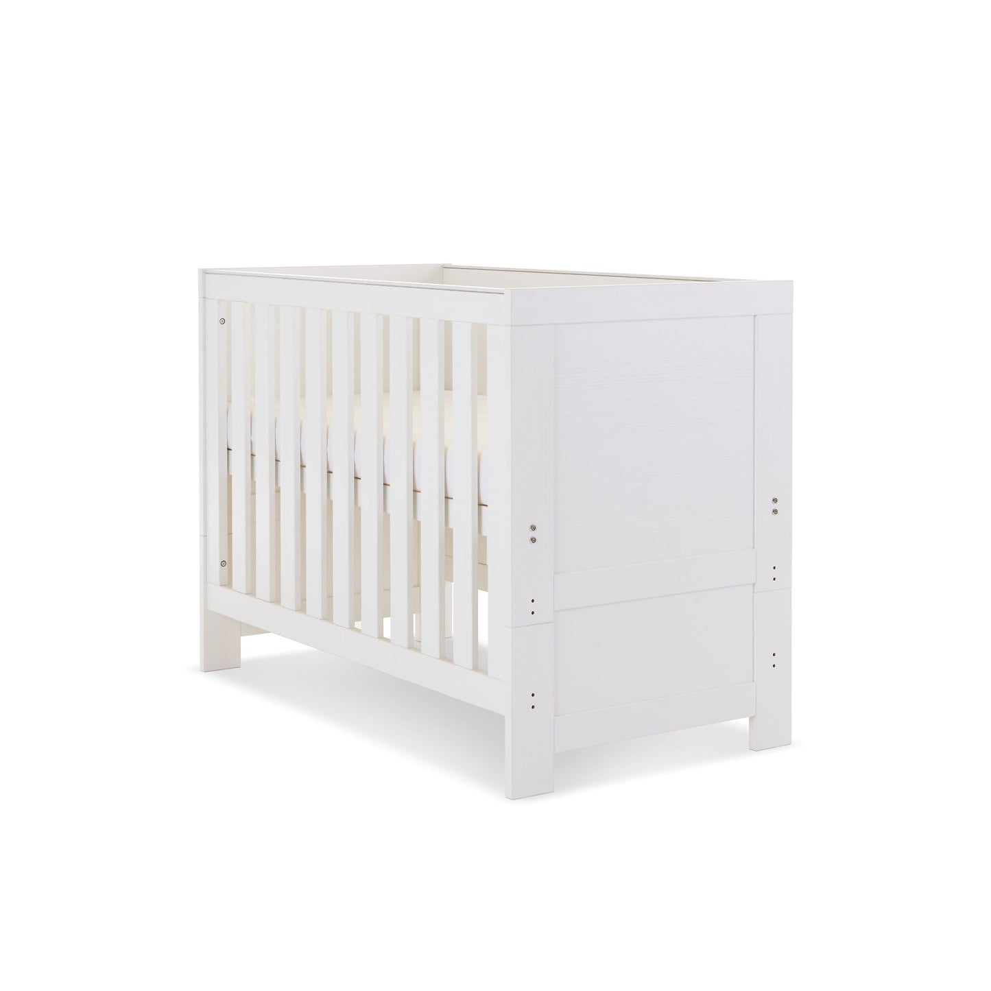 OBABY Nika Mini Cot Bed - available in Grey Wash, Grey & White Wash, and White Wash