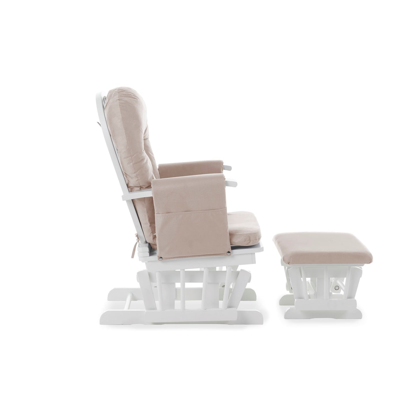 OBABY Reclining Glider Chair & Stool – Available in Grey & Sand