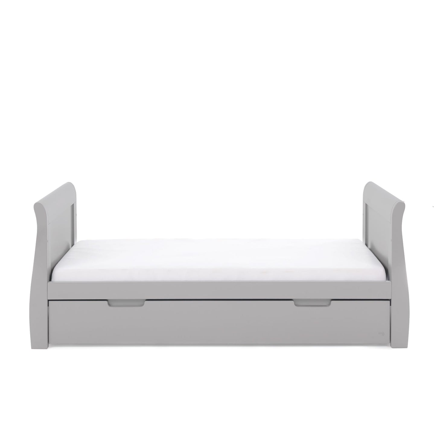 OBABY Stamford Classic Sleigh Cot Bed - available in Warm Grey and White