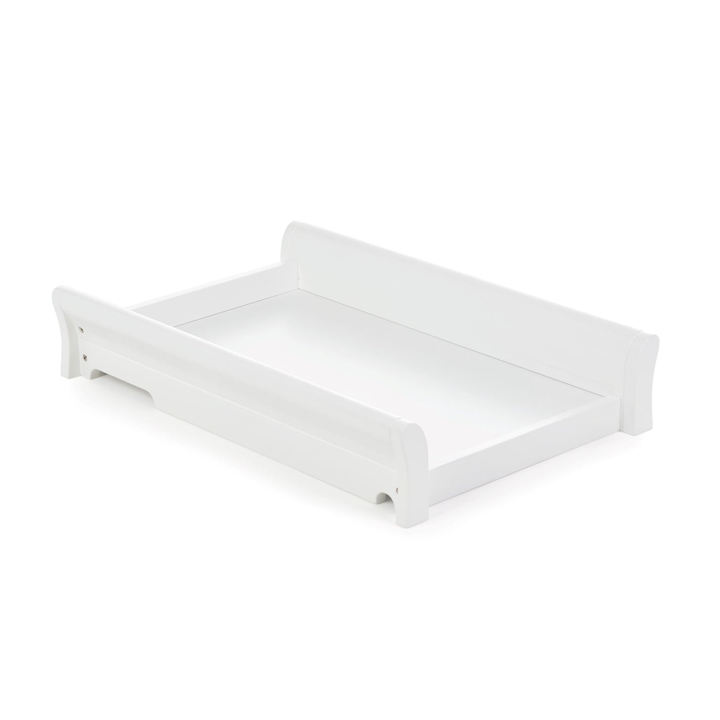 OBABY Stamford Space Saver Sleigh Cot & Cot Top Changer - White