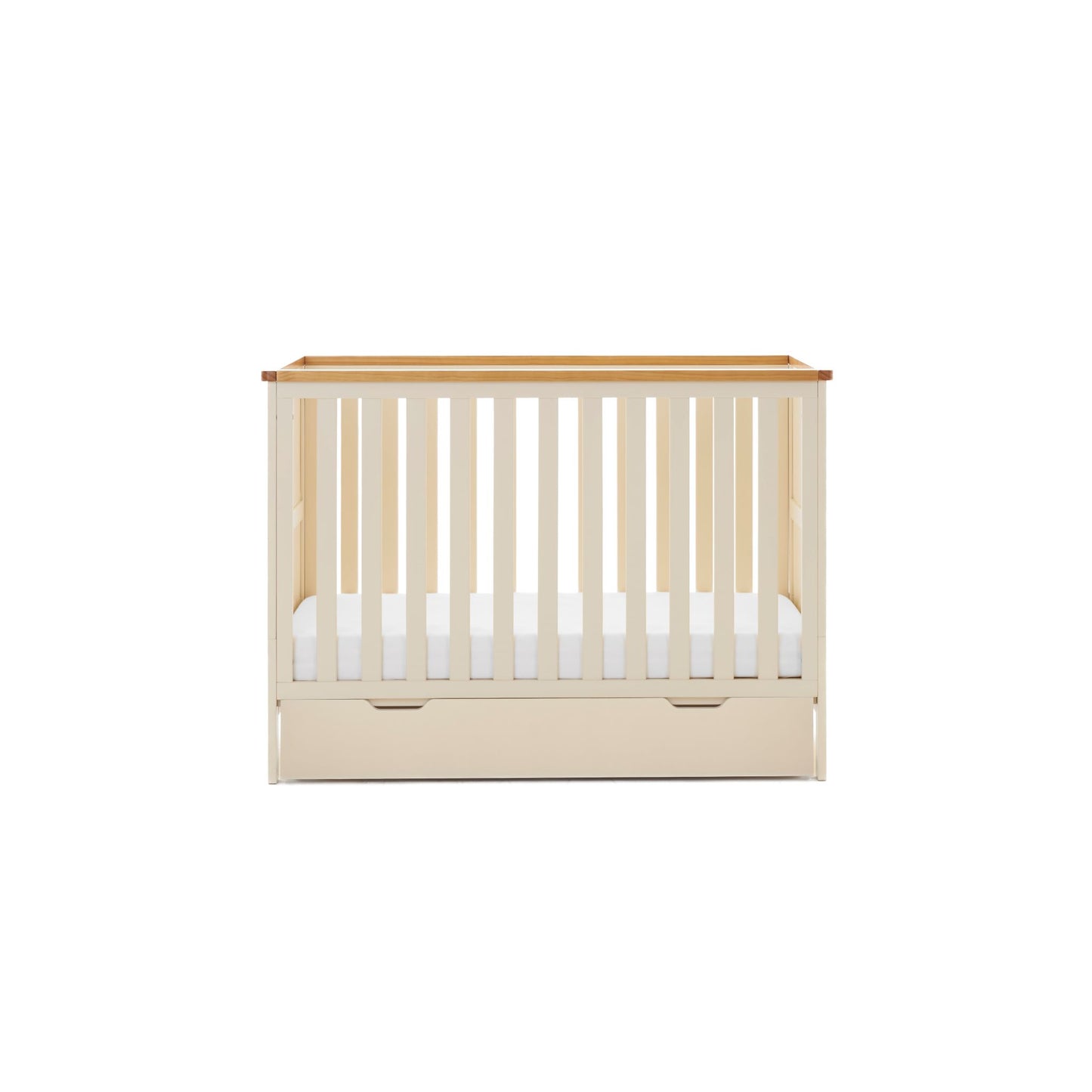 OBABY Evie Mini Cot Bed - Available in White or Cashmere