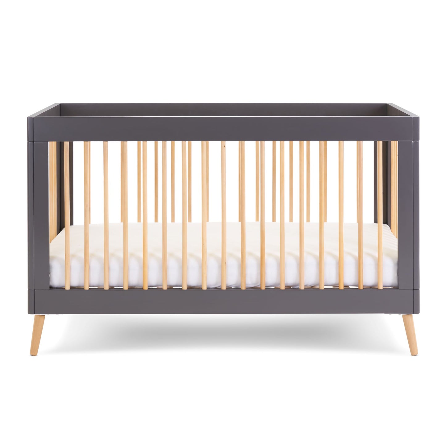 OBABY Maya Cot Bed - Available in Slate, Nordic White, and White with Natural Finish