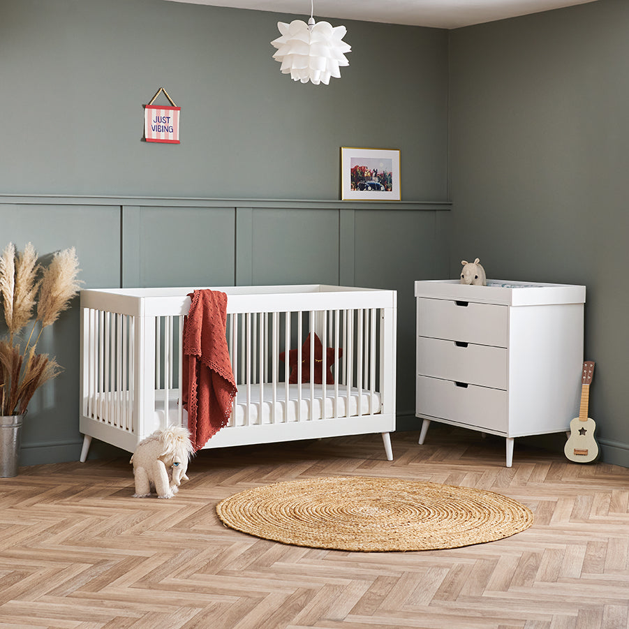 OBABY Maya Scandi 2 Piece Room Set White with Natural, Slate with Natural & Nordic White
