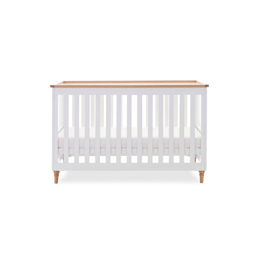 OBABY Orla Cot Bed - White with Oak