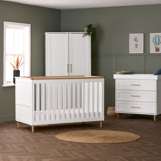OBABY - Orla 3 Piece Room Set - White with Oak