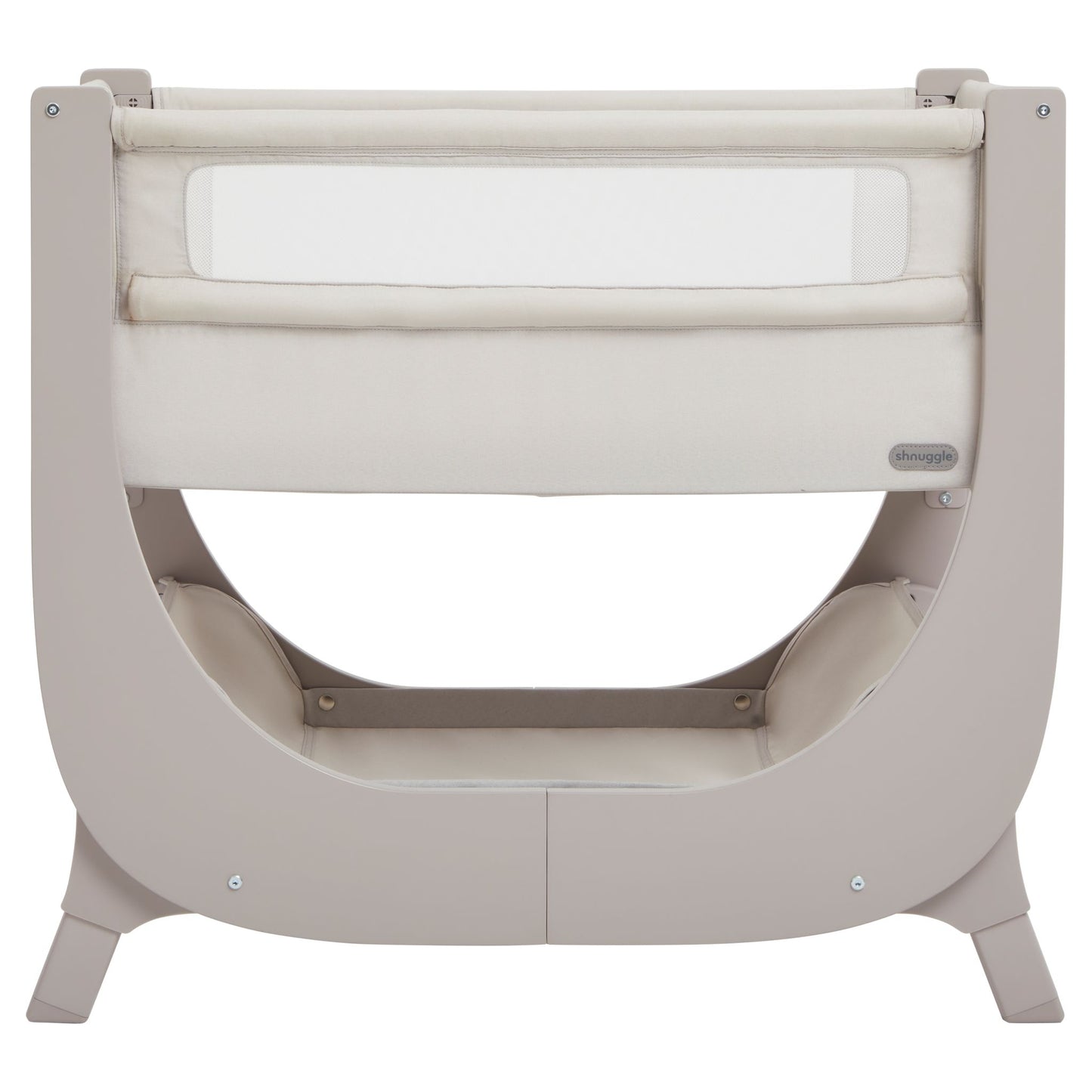 Shnuggle Air Lite Bedside Crib Adjustable Height baby Bed with Mattress