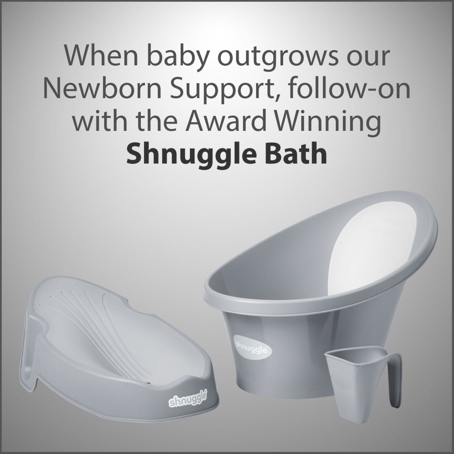 Shnuggle Newborn Baby Bath Support, Ergonomic, Non-Slip & Quick-Dry, From 0-6 months