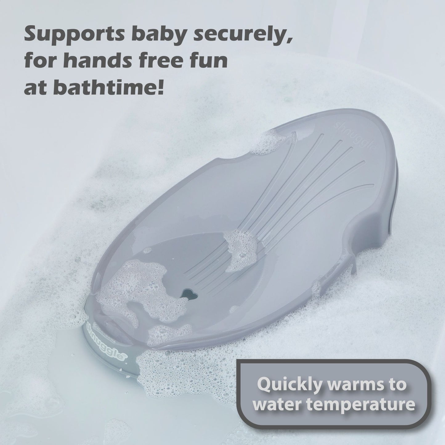 Shnuggle Newborn Baby Bath Support, Ergonomic, Non-Slip & Quick-Dry, From 0-6 months