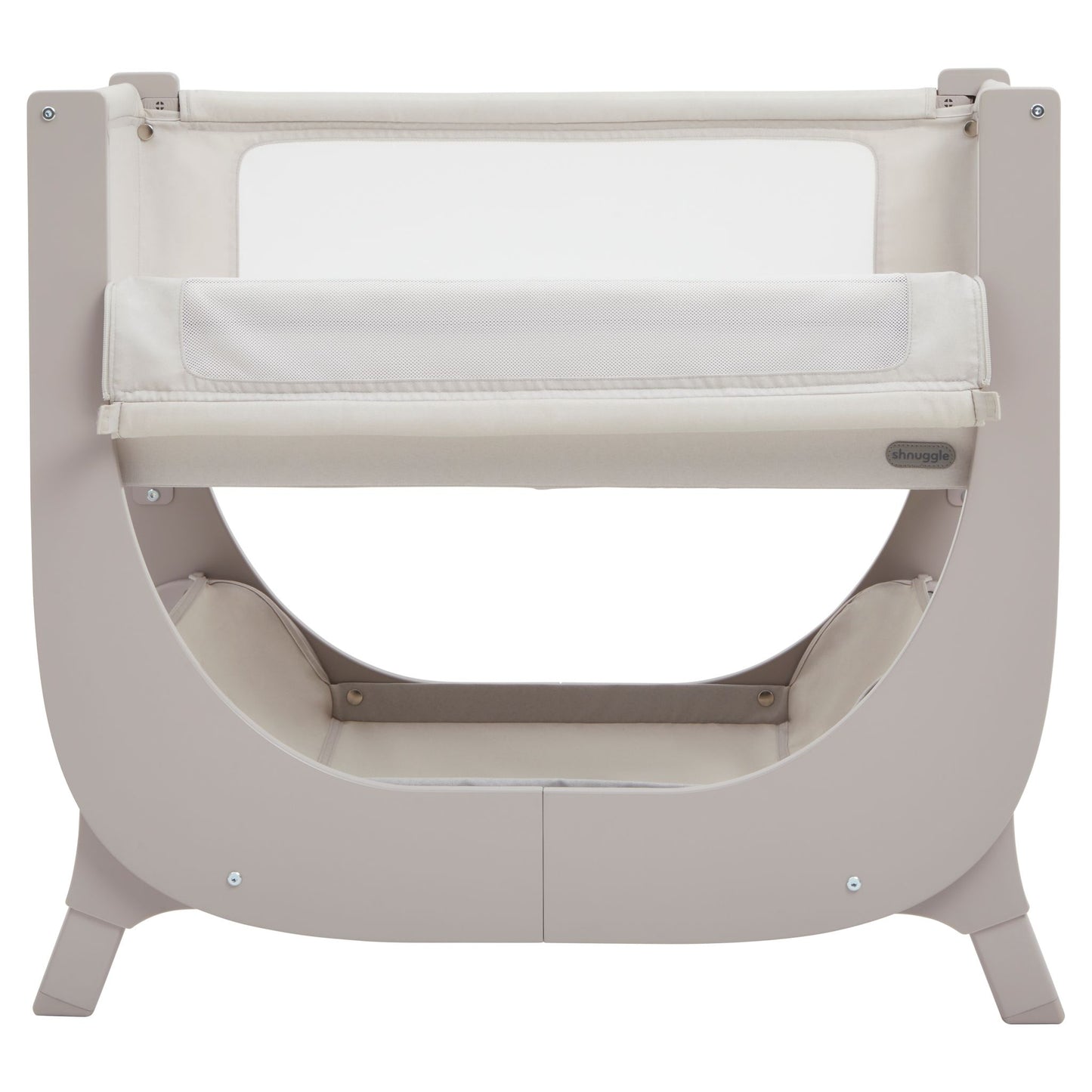 Shnuggle Air Lite Bedside Crib Adjustable Height baby Bed with Mattress