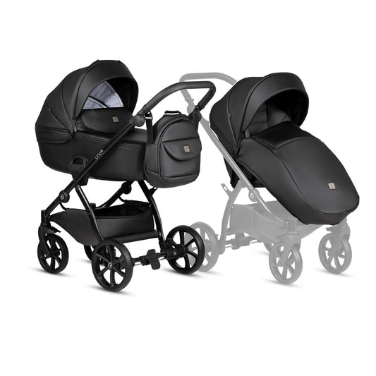 Tutis UNO5+ Leather Jet Black 699 2 In 1 Stroller - Various colours available