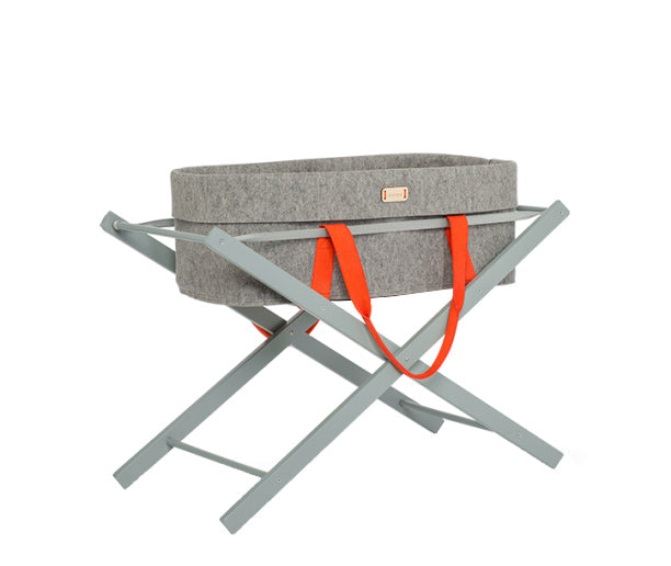 Mokee - WoolNest Moses Basket - Neon Pumpkin