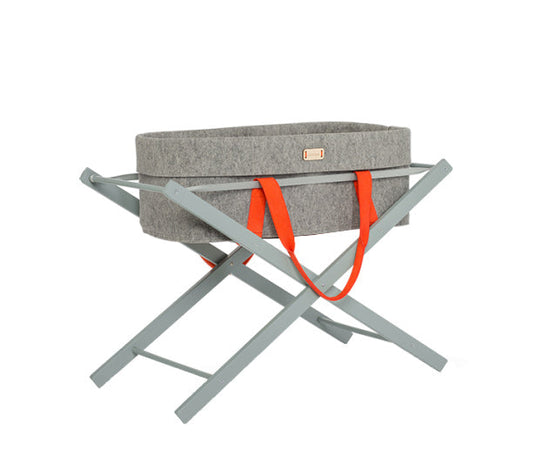 Mokee - WoolNest Moses Basket - Neon Pumpkin