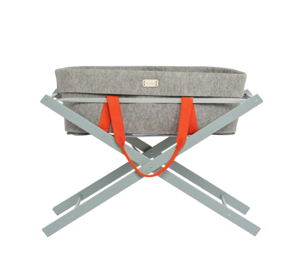 Mokee - WoolNest Moses Basket - Azure Drop