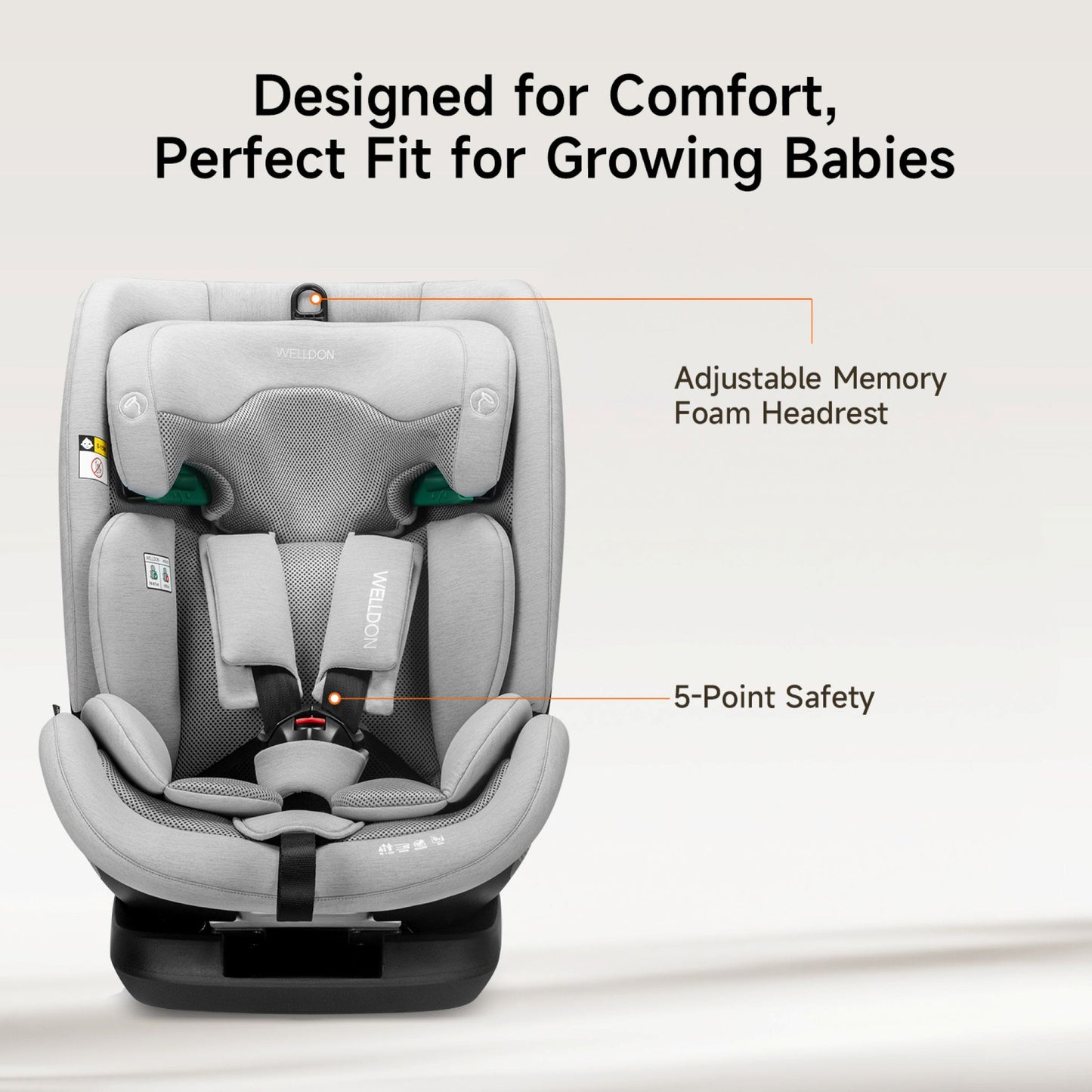 WELLDON Encore Pro Size Car Seat available in various colours