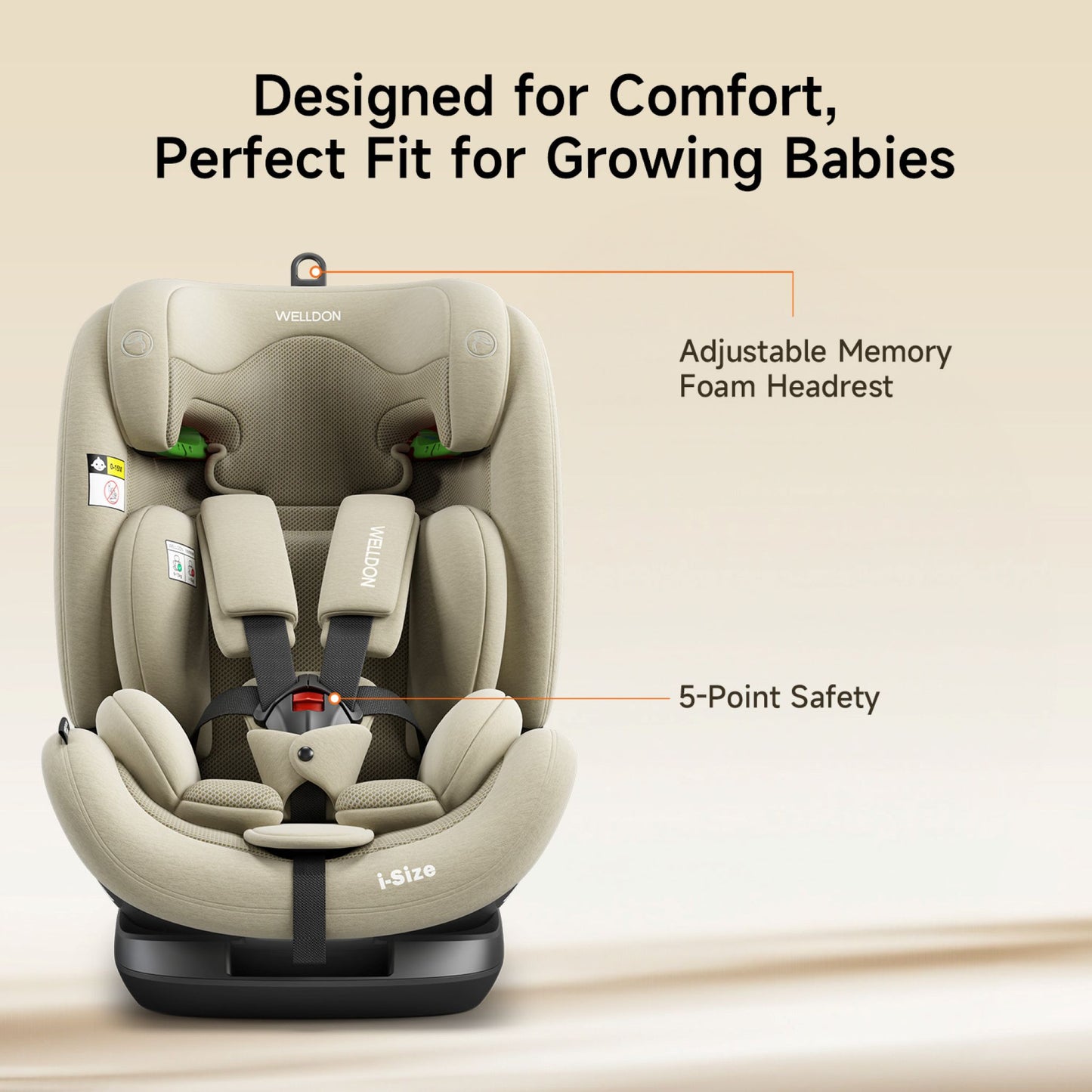 WELLDON Encore Pro Size Car Seat available in various colours