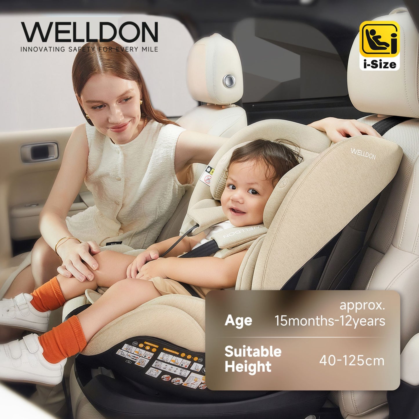WELLDON Encore Pro Size Car Seat available in various colours
