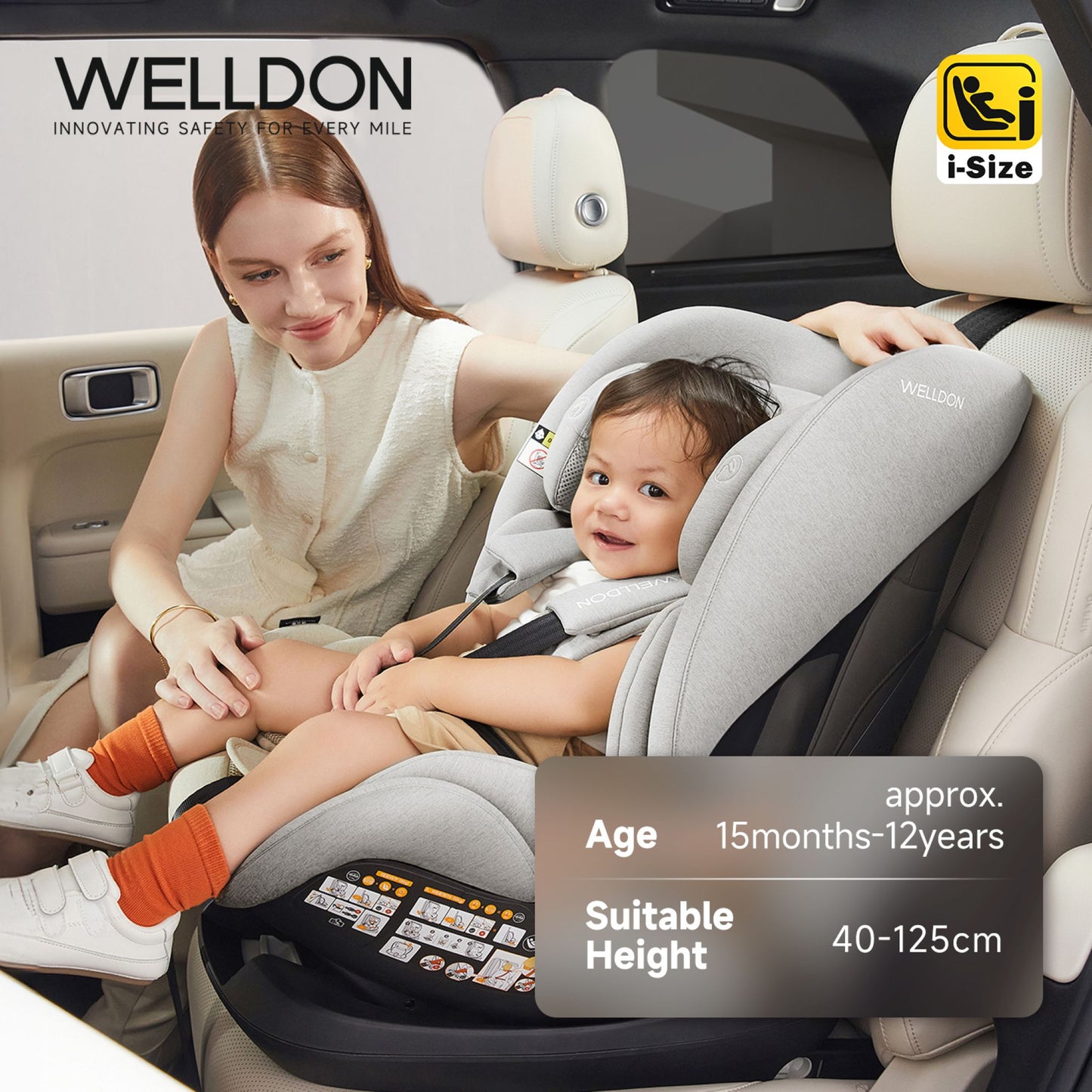 WELLDON Encore Pro Size Car Seat available in various colours