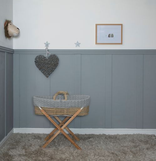 Cuddles Pure Baby Cable Knit Palm Basket Bundle - in various colours