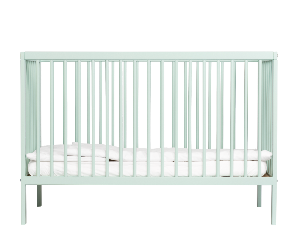 Mokee Mini Cot Bed in Dusty Aqua